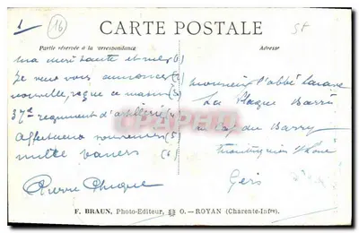 Ruffec — Stara Wieża Bolssière — Rue du Bois — F. Braun, Royan — Rewers
