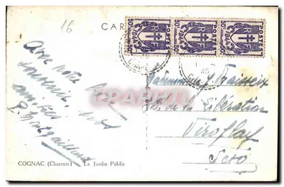 Jardim Público — Cognac (Charente) — editor Cing — Verso