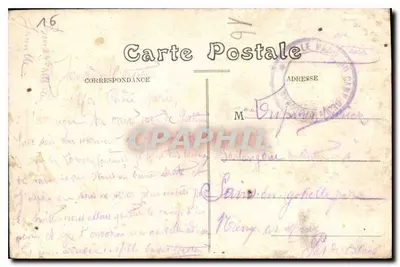 Tarjeta postal antigua Charente La Rochefoucauld el Castillo visto desde el Nordeste — Reverso