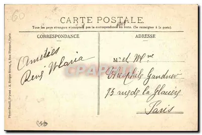 Castelo de Chantilly — Galeria dos Cervos — Sra. Vve Robineau, lib., edit., Chantilly — Verso