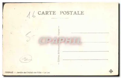 Garten des Rathauses — Der See — Héliotypie-Ausgabe, Cognac — Rückseite
