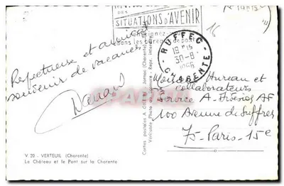 O Castelo e o Ponte sobre a Charente — V.20 — Gilbert — Verso