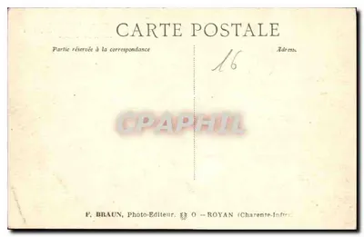 La Couronne — Ruínas da Antiga Abadia dos Agostinhos — F. Braun, Royan — Verso