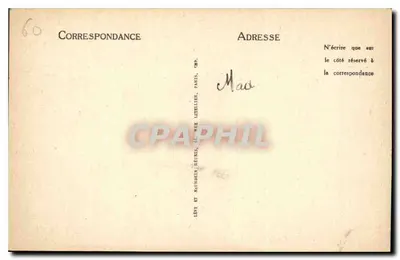 Château de CHANTILLY — Côté Nord-Ouest — LL — n°133 — Rewers