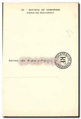 Zamek w Compiègne — Aleja Beaux-Monts — Wydawnictwo Muzeów Narodowych — Rewers