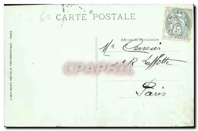 Chantilly — Il Castello visto dal Parco — Mme V° Robineau, Lib.-Edit. Chantilly — Verso