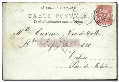 Chantilly — La entrada del Castillo — LL — Reverso