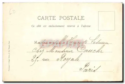 Chantilly — Escada de honra e grande vestíbulo — E. Dever, n° 60 — Verso