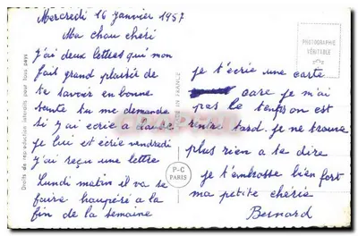 Młody para pod parasolem z różami — P-C PARIS n° 6721 — Rewers