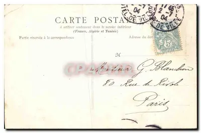 Zamek Chantilly — La Tribune — Wydawca: Chantilly, n° 1904 — Rewers