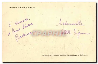 Fouras — Estudo da Costa — Edições Artísticas Raymond Bergevin — Verso