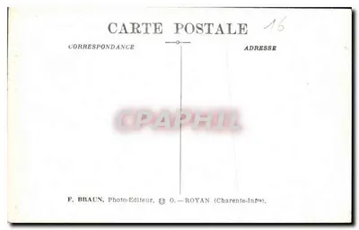 LA COURONNE — Ruínas da antiga Abadia dos Agostinhos — F. BRAUN, Royan — Verso