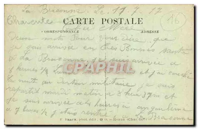 Angoulême — Façada katedry, styl romańsko-byzantyński — F. Braun, fot. wyd. Royan (Charente) — Rewers
