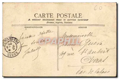 Zamek Pierrefonds — widok panoramiczny — wydawca nieznany — Rewers