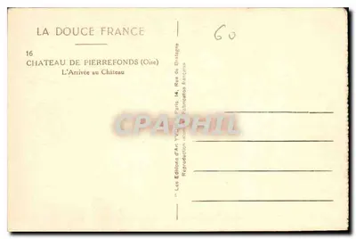 Zamek Pierrefonds — Oise — Les Éditions d'Art Yvon, Paryż — Rewers