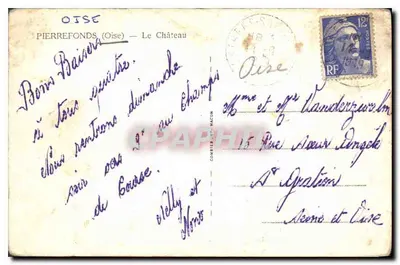 Pierrefonds (Oise) — Le Château — Éditeur C. M. F. — Rewers