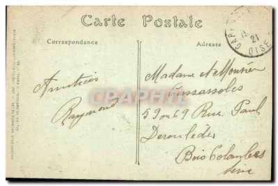 Zamek Pierrefonds — Widok z Drogi do Compiègne — wydawca ND. Fot. n°18 — Rewers
