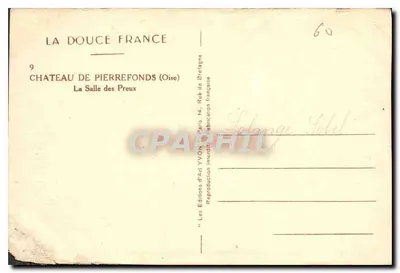Sala Preux — Zamek Pierrefonds (Oise) — Éditions d'Art Yvón — Rewers