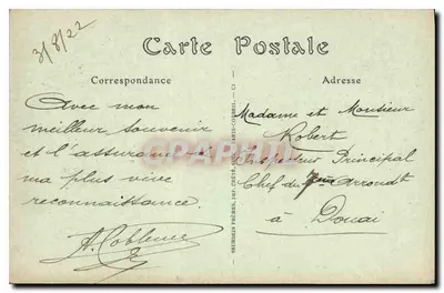 Castelo de Chantilly — Facha norte — Northern Front — JND. n°87 — Verso