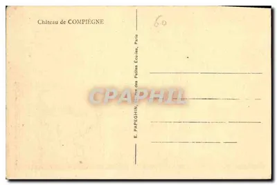 Castelo de Compiègne — vista da praça de honra — E. Papeghin, Editor das Petites Écuries, Paris — Verso
