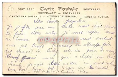 Pałac w COMPIEGNE — Widok na Beauz-Monts — ND Phot. — Rewers