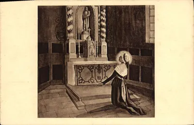 A B° Jeanne-Antide — Voto de castidade perpétua ao pé do altar da Virgem Santíssima — Gavures-Briant