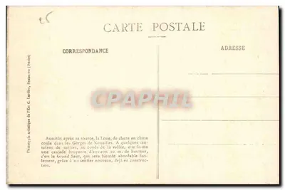 Widok na duży Saout w dolinie Loue — MOUTHIER-HAUTÉ-PIERRE — C. Lardier, B. 612 — Rewers