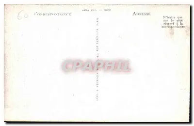 Zamek w Chantilly — Pokój Mistrza — ADIA IMP. — NICE — Rewers