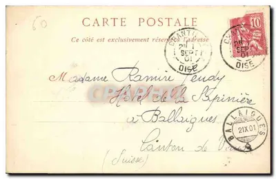 Zamek Chantilly — Widok z parteru — Talma-Papeterie, Dîsé — Rewers