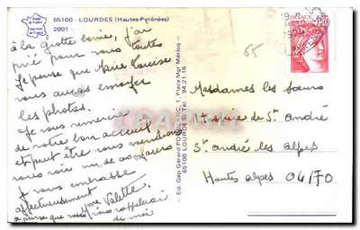 Lourdes — Miejsce pielgrzymki — Wyd. Gérard Poulange — Rewers
