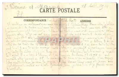 O Palácio — Avenida de Sully — Fontainebleau — LL — Verso