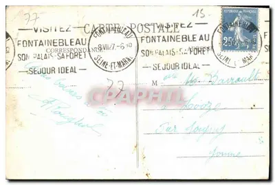 Paleis van Fontainebleau — Het Doopvont — Onbekende uitgever, n° 16 — Achterkant