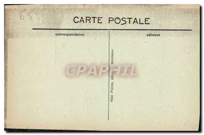 As Cachoeiras de Lutour — Gouterets — editor Bloc Frères, Bordeaux, n° de série BR-926 — Verso