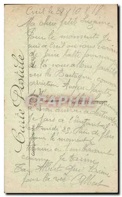 Beauvais — A Estátua de Jeanne Hackette — Detalhe — L.L. — Verso