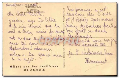 Zamek Pierrefonds — widok z Dolménides — wydawca MONA — Rewers