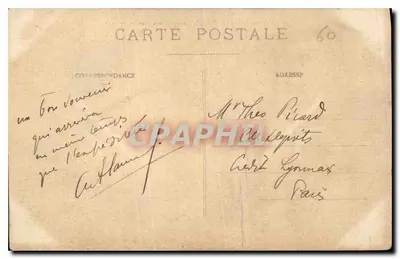 Zamek w PIERREFONDS — Według rzeźby z 1340 — Wydawca: Charles B. Perreault, nr 39 — Rewers