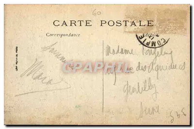 Compiègne — Perspektywa zamku na parku — LL. — Wydawca LL, n° 143 — Rewers