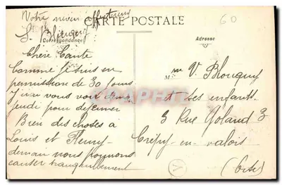Compiègne — Palácio de Compiègne. A Terrasse — Lamhuri-Henry, Compiègne — Verso