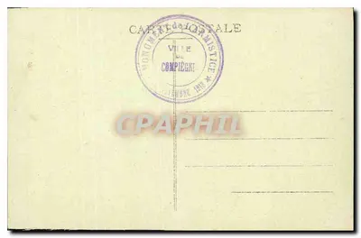 Las Compiègne — Uroczystość otwarcia Pomnika Armistycy — Wyd. Bourson - Cliche Hutin — Rewers