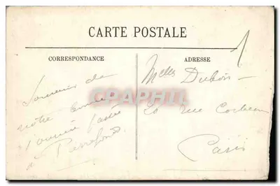 Zamek w Pierrefonds w Ruinach — Zbudowany w 1390 roku, odnowiony w 1858 roku przez Viollet le Duc — Wydawnictwo Varin, nr 21 — Rewers