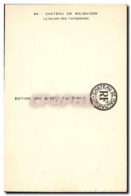 Castillo de Malmaison — El Salón de Tapices — Edición de los Museos Nacionales — Reverso