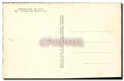Versailles — Aleja Marmousets — Wydawnictwo Sztuki A. P. Colbert — Rewers