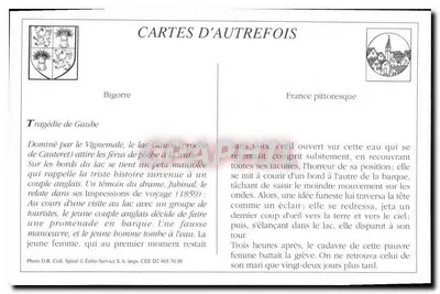 El Lago de Gaube (1.723 m) — Cauterets — Baylac, editor, Cauterets — Reverso
