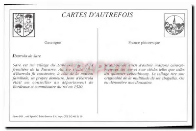 Sare — Ruiny Ibarrola (XVI wiek) — Édito-Service S.A. nr D2 465 51 19 — Rewers