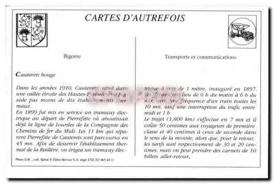 Il Tram della Raillière — Cauterets — B. & J. D. 1115thine — Verso