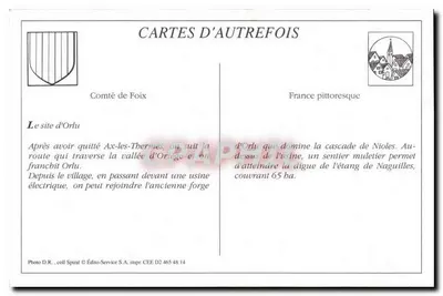 Les Ptréniés-Ariégeoises — Okolice Ax-les-Thermes — Ogólny widok wioski Orlu — Fot. Labouche Fr. Toulouse — Rewers