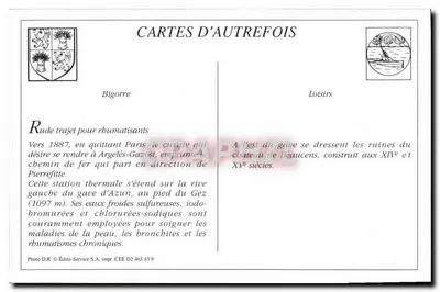 Argelès-Gazost — Ruínas do Castelo de Beaucens — Édito-Service S.A. n°23 — Verso