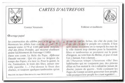 Avignon — Most Świętego Benezjusza (XIV wiek) — IDEALE Mr. N. B. — Rewers