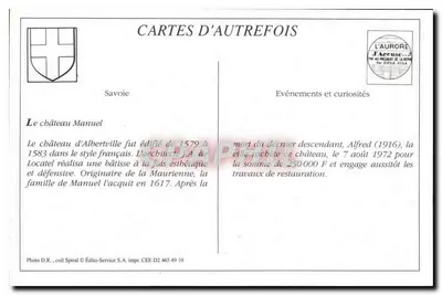 Albertville — O Castelo Manuel — LL — Verso