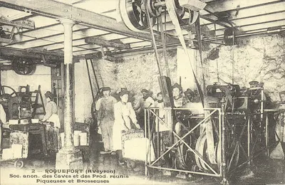 Roquefort (Aveyron) — fábrica — Soe. anon. das Caves e das Prod. reunidas Piqueuses e Brosseuses